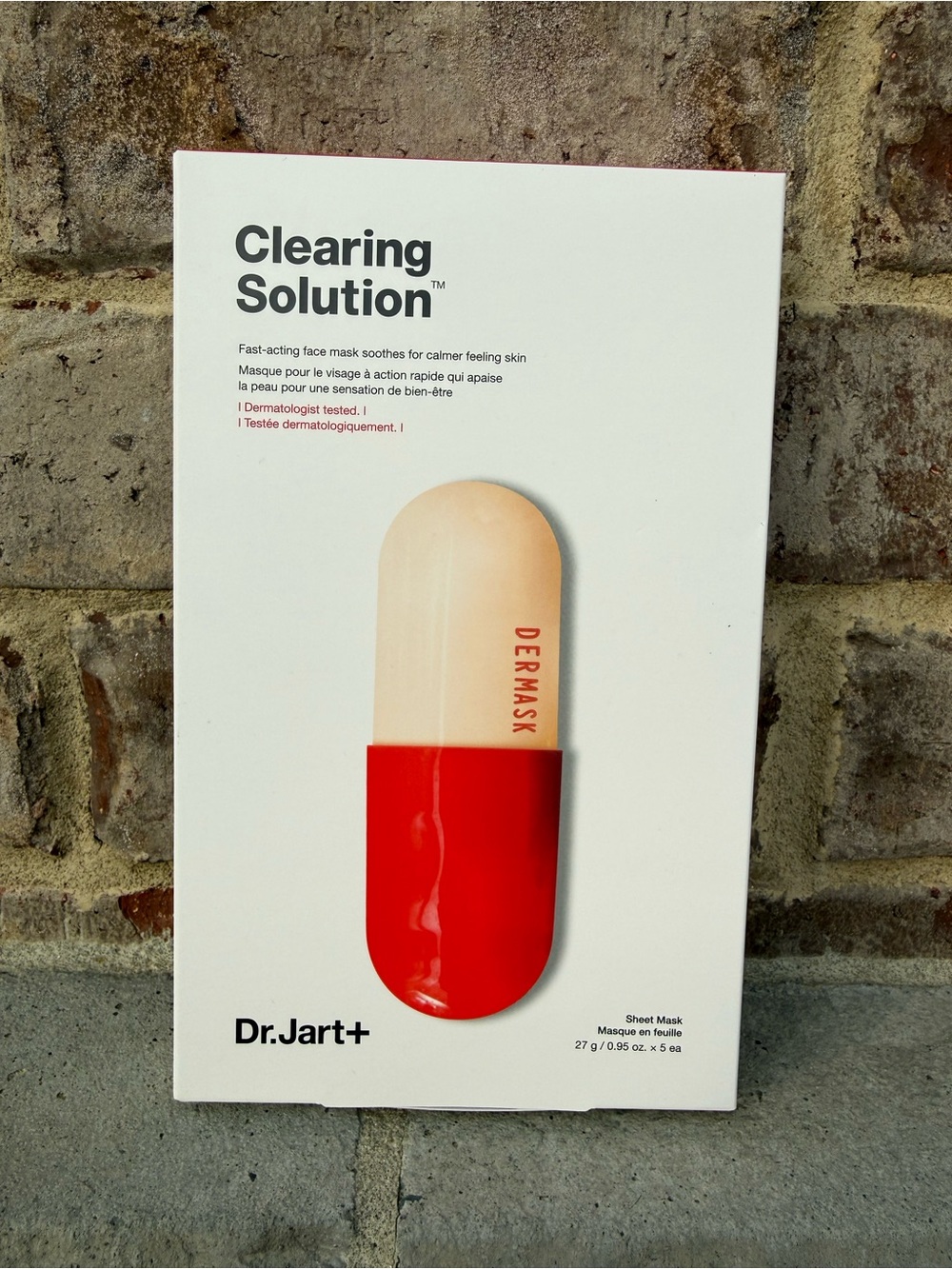Dr. Jart+ Dermask Clearing Solution Face Mask 27g/0.95oz x 5 masks